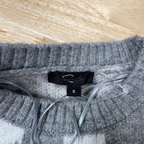 Rails NWOT Virgo Sweater Gray Tie Dye Size Small Wool Blend Crew Neck Super Soft - Picture 4 of 8